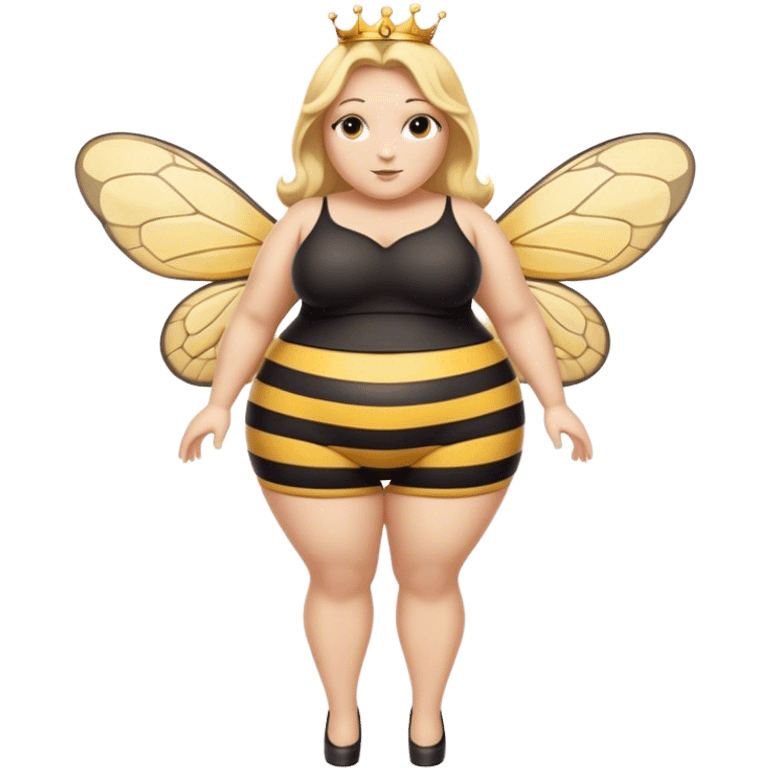 Full Body  plus size Queen bee woman with  blonde hair and big nose emoji