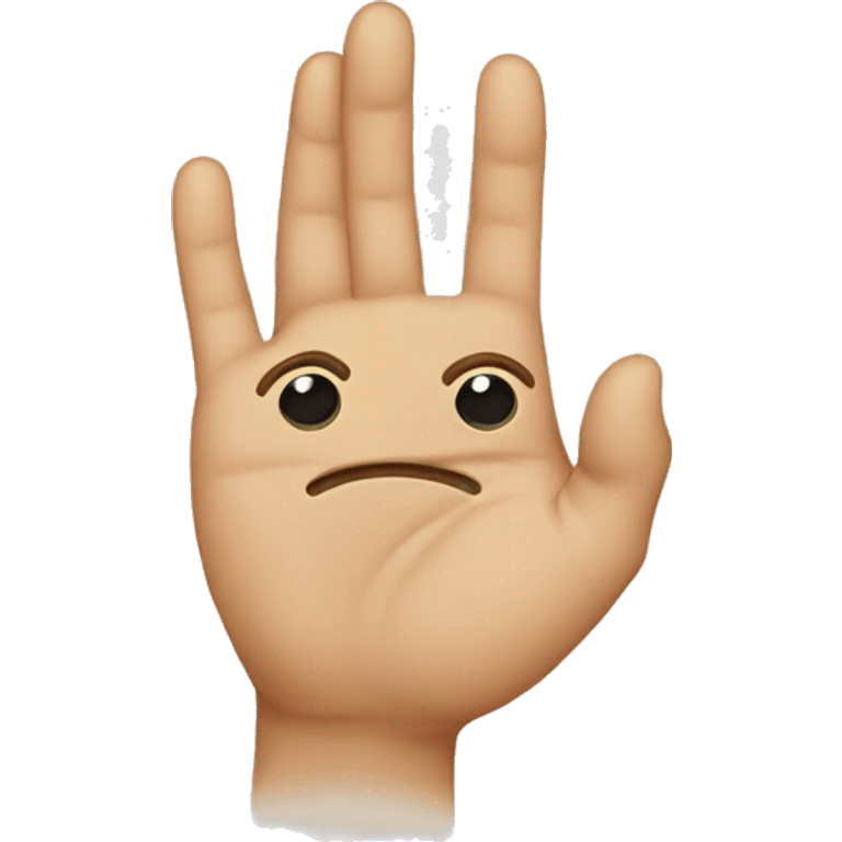 emoji of a hand that looks like it is pinching the cheek, to caress the cheek or to pinch emoji