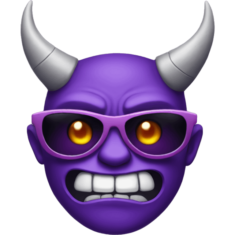 Purple Demon With Sunglasses emoji