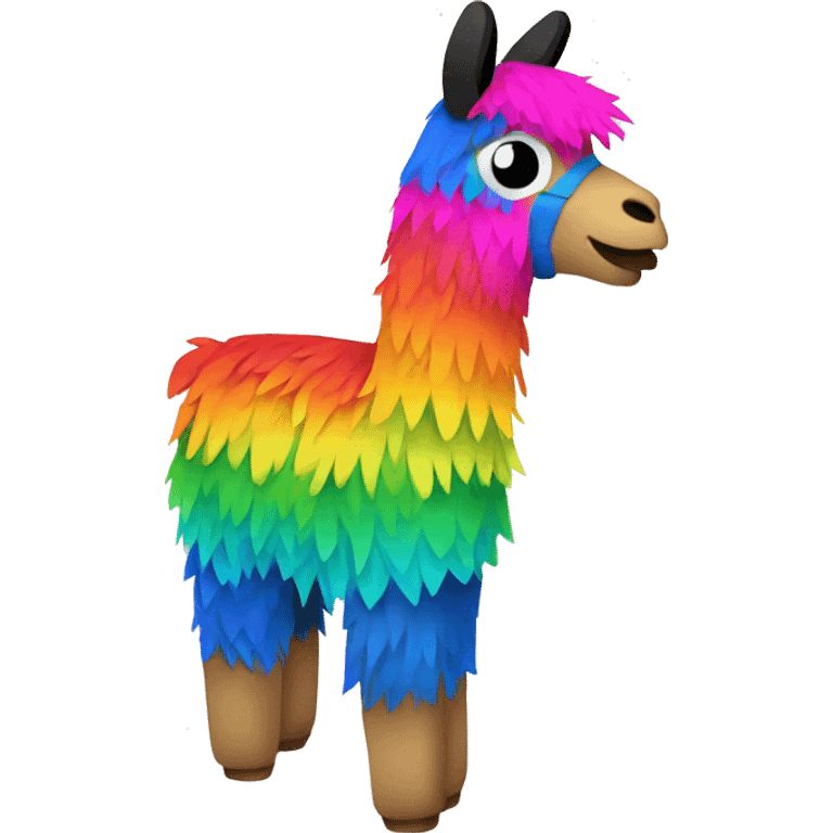 Colorful llama piñata emoji