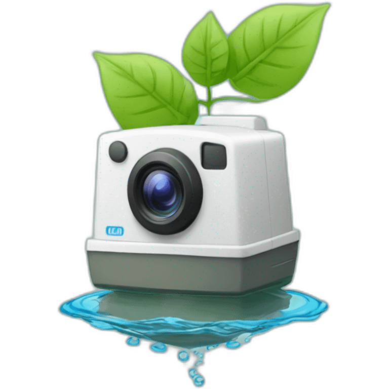 security-ptz-camera-and-small-leaf-floating-on-water-block emoji