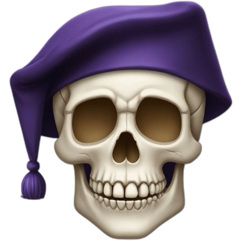 skull with a nightcap on emoji