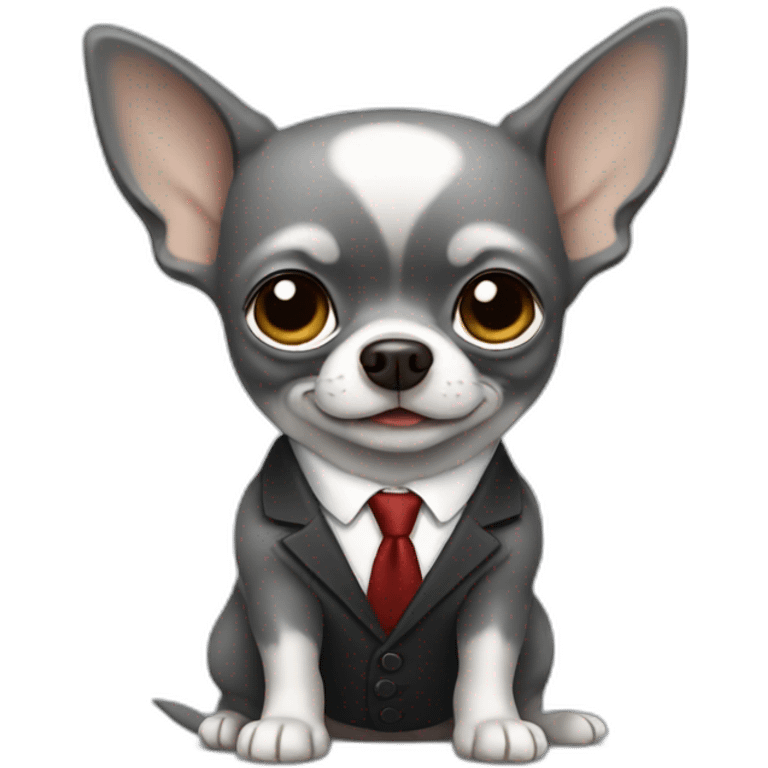 Gray Chihuahua lawyer emoji