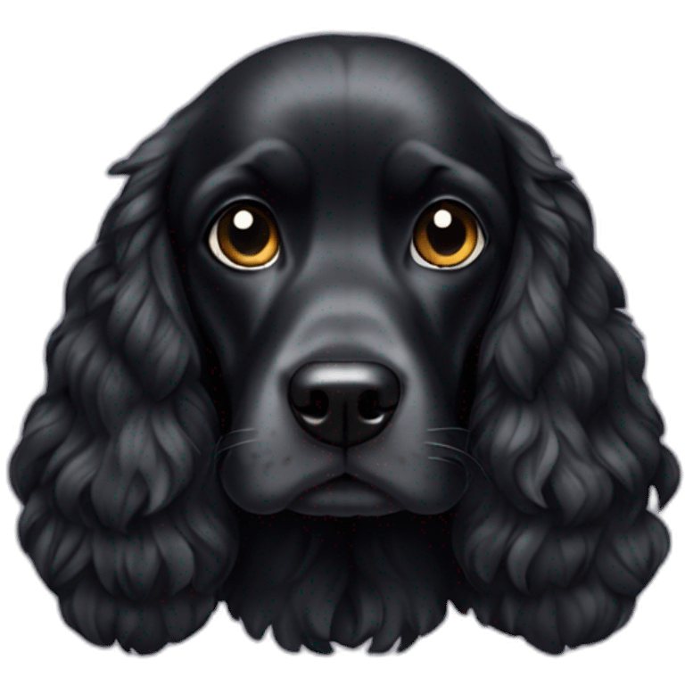 Black cocker emoji