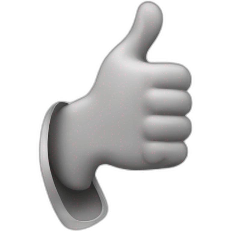 a thumbs up with the thumb curved inwards emoji