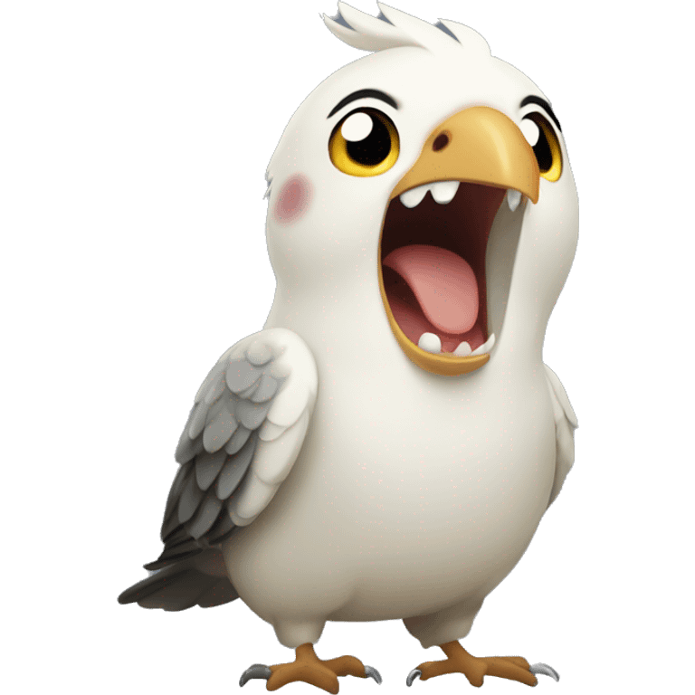 Cockatiel screaming emoji