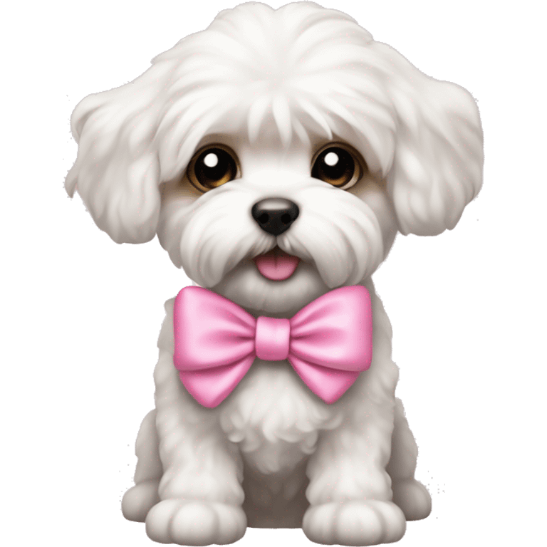 schichon puppy pink bow emoji