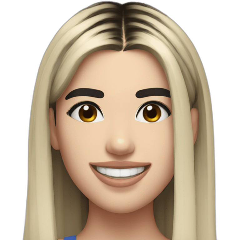 Dua Lipa smiling emoji