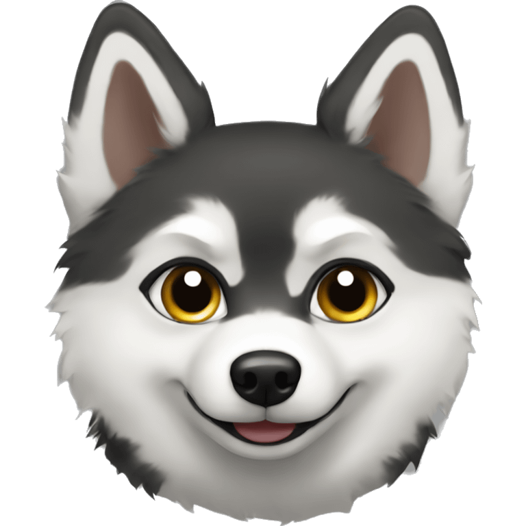 Pomsky ninja no scarf  emoji