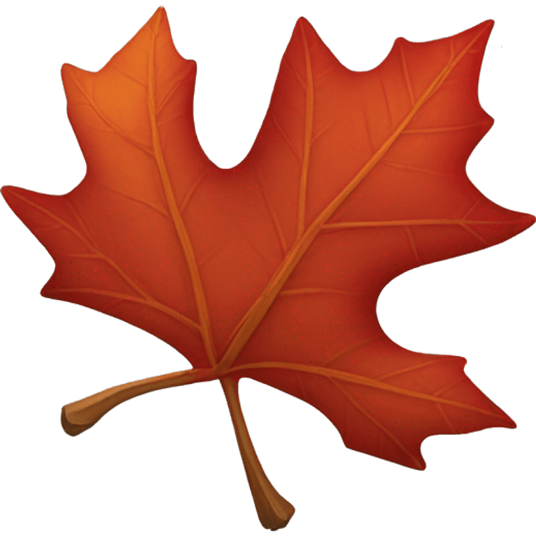 red autumn leaf of poplar emoji