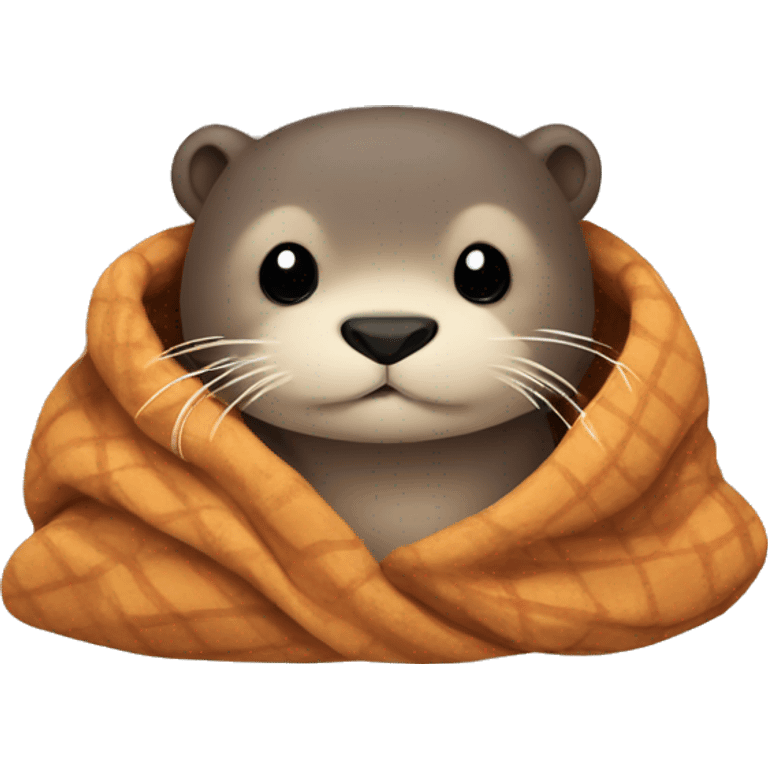 otter cozy in blanket emoji