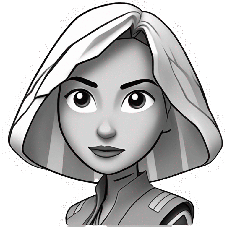 Wanda Maximoff Ahsoka line art #3498DB emoji