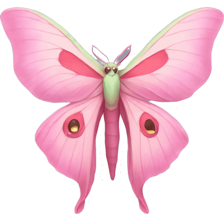 pink luna moth  emoji