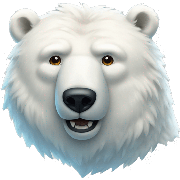 Massive fluffy polar bear  emoji