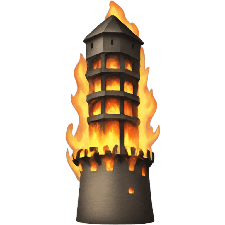 Burning tower  emoji