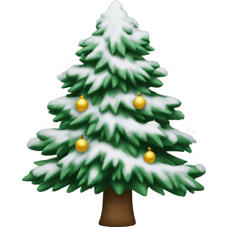 Snowy Christmas tree emoji