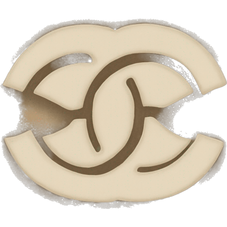 Chanel logo scarf beige wool emoji