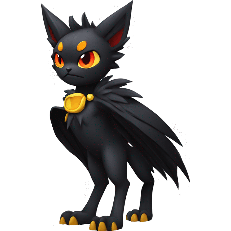 Black Anthro Cool Punk Bat-Litten-Fakemon-fursona Full Body emoji