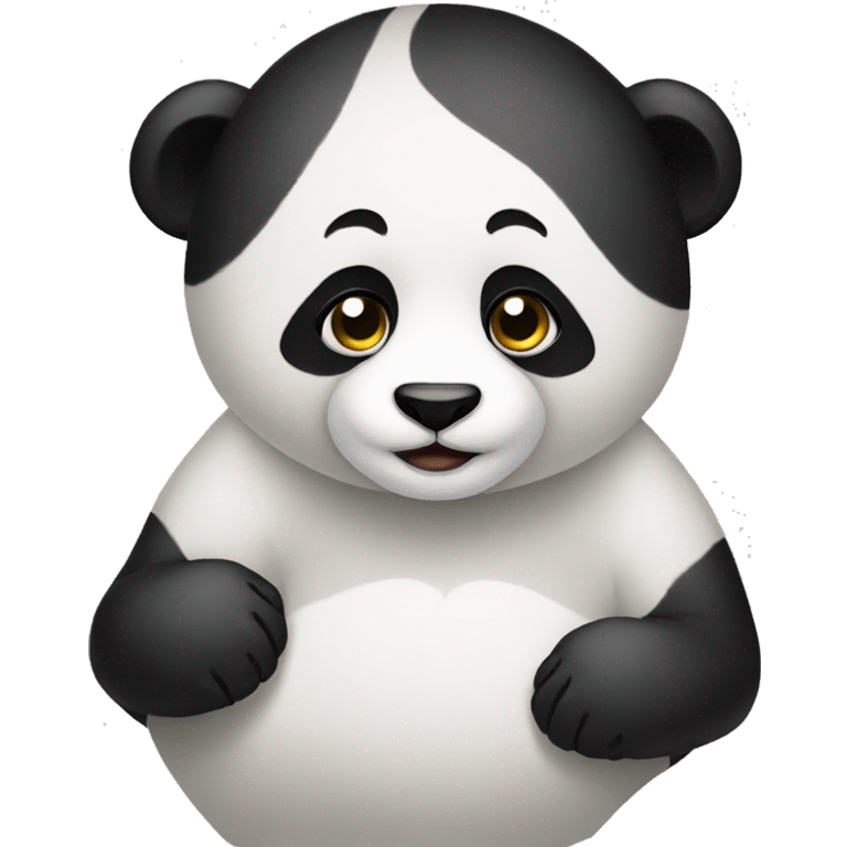 Unfazed panda emoji