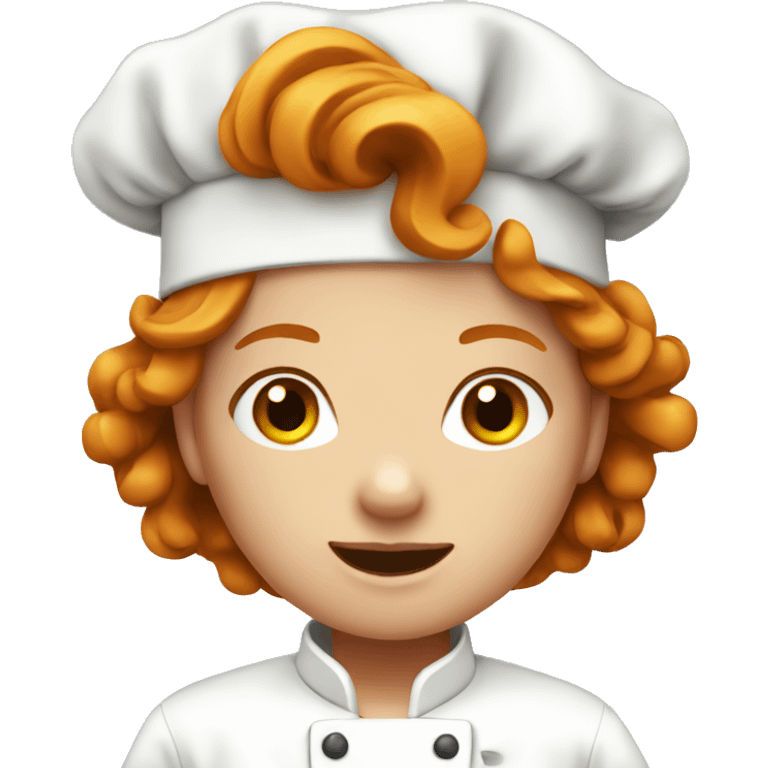 ginger hair girl chef emoji emoji