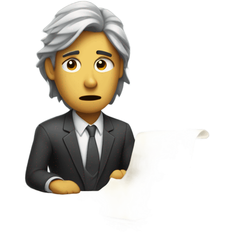 banker with depression emoji