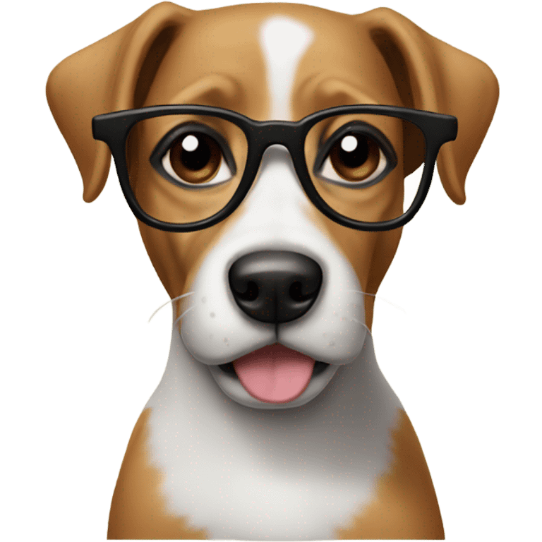 Dog with glasses emoji