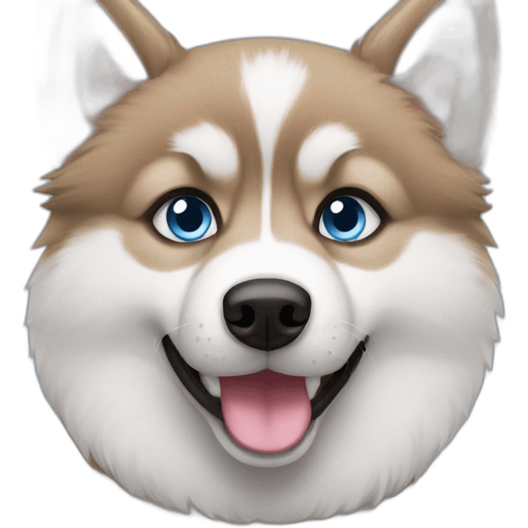 Pomsky blue eyes emoji