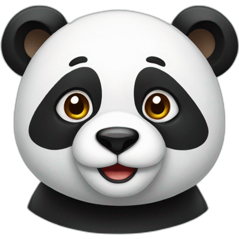 Shy panda emoji