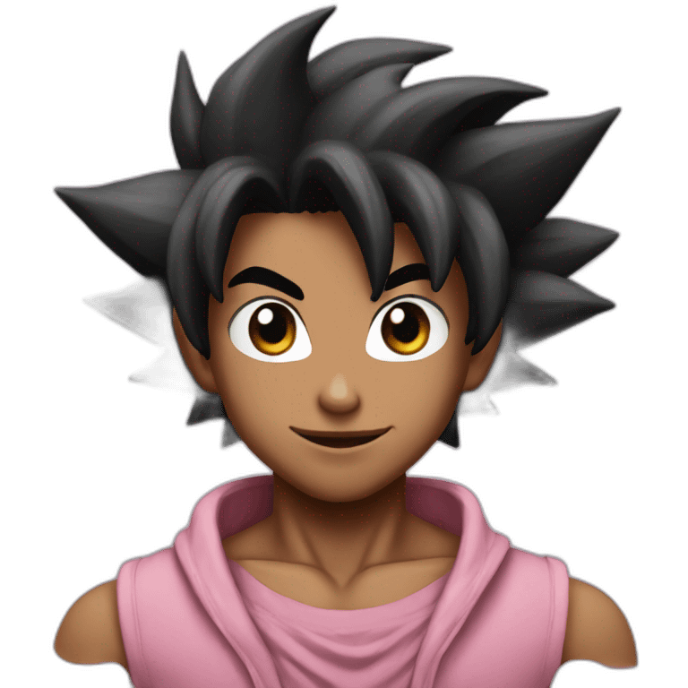 Black goku rosé emoji