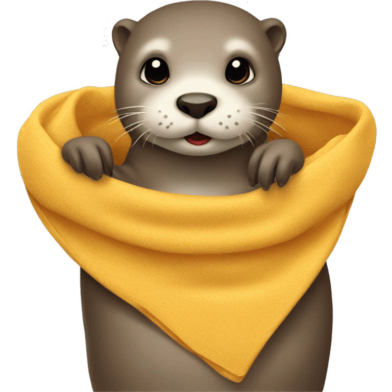 Otter in Decke eingekuschelt emoji