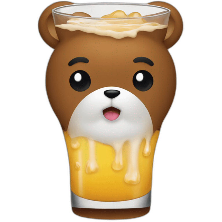 Gojo drink a bear emoji