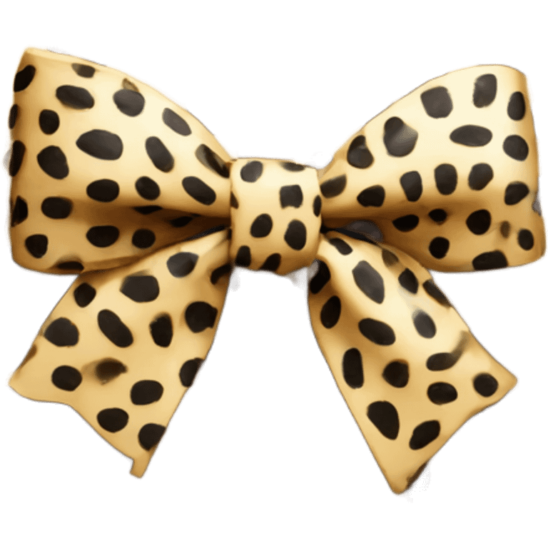 Cheetah print bow  emoji