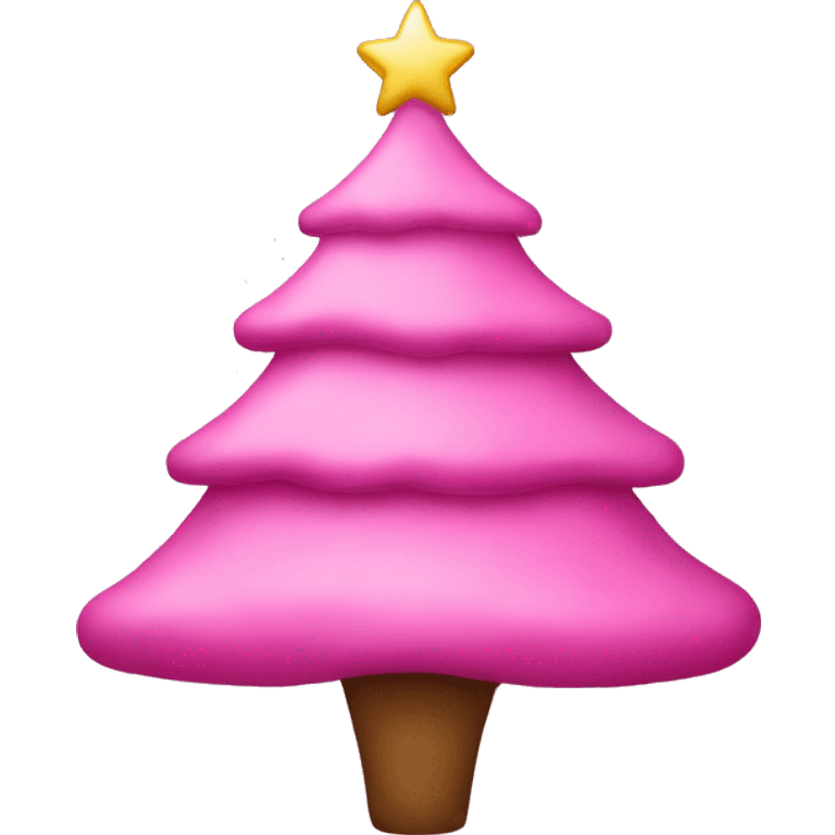 Pink Christmas tree emoji