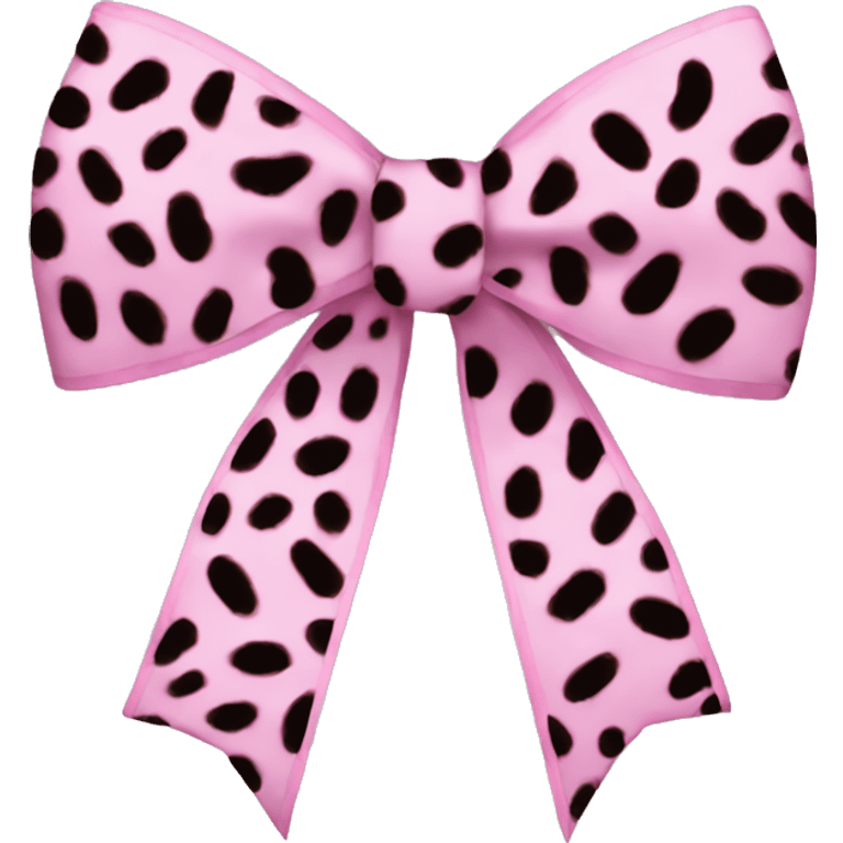 Pink cheetah print bow  emoji