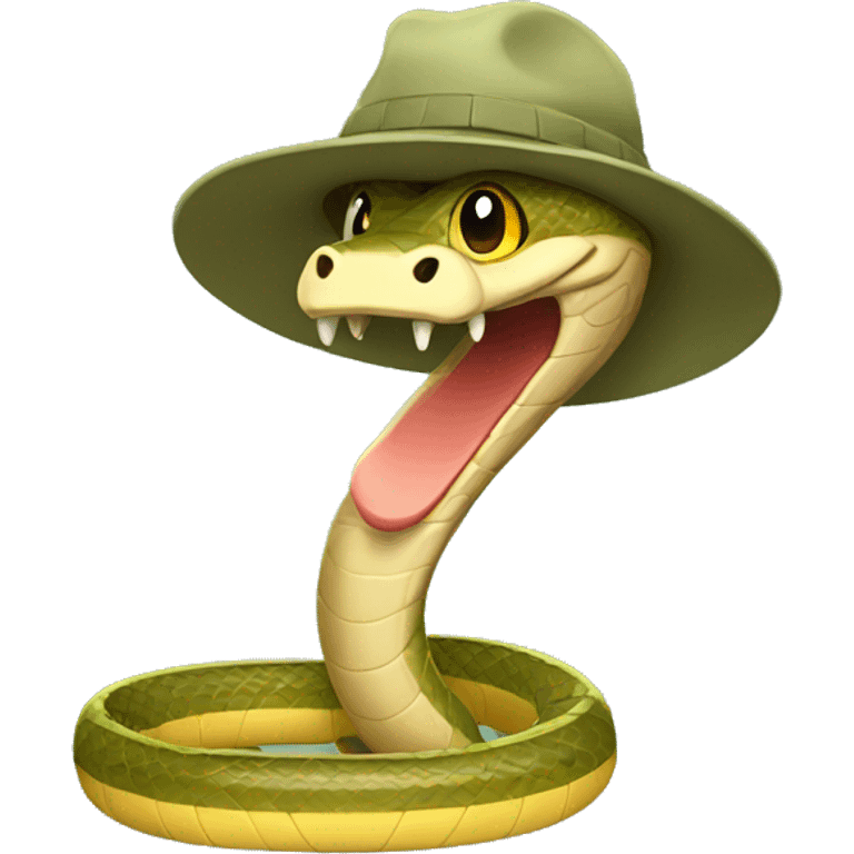 Snake with a bucket hat emoji