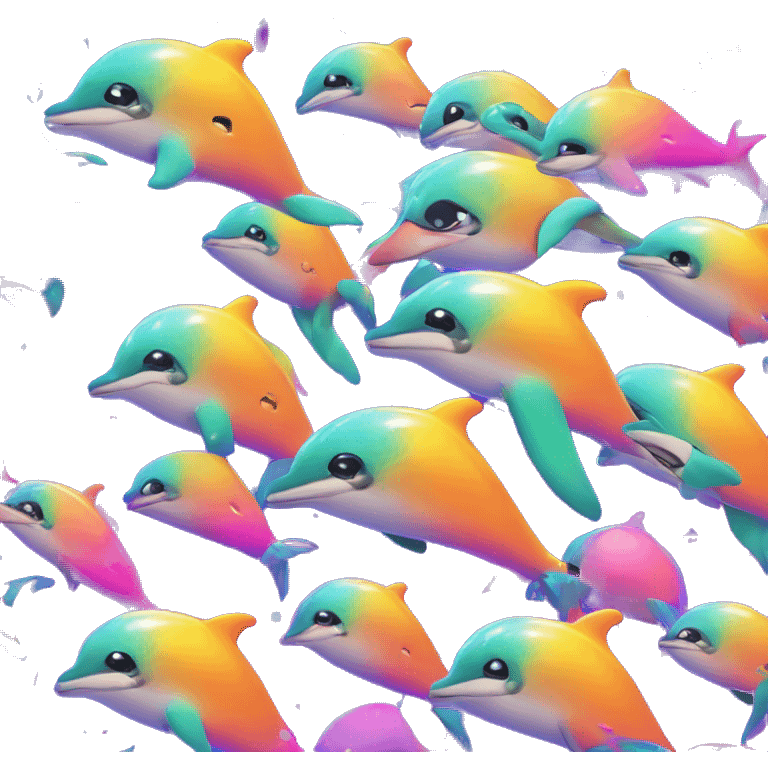 Lisa Frank dolphin  emoji