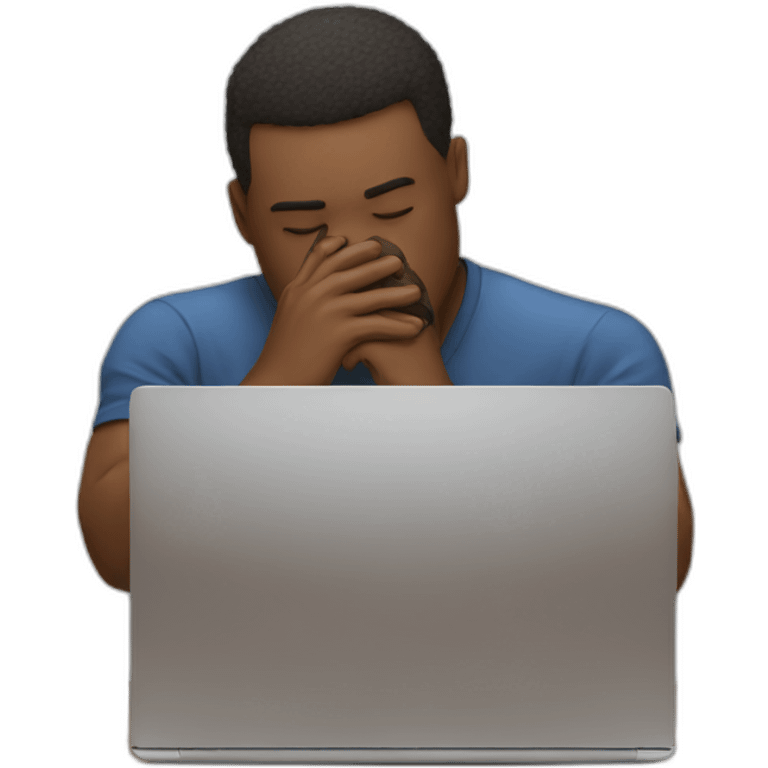 Guy kissing Laptop emoji