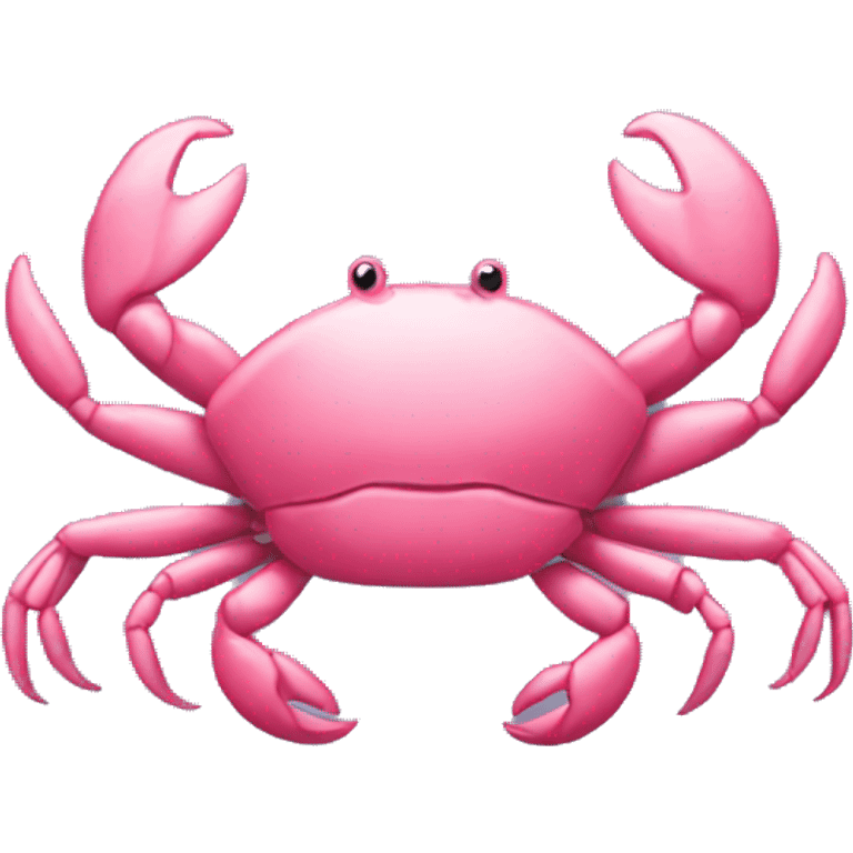 Pink crab on a plane emoji