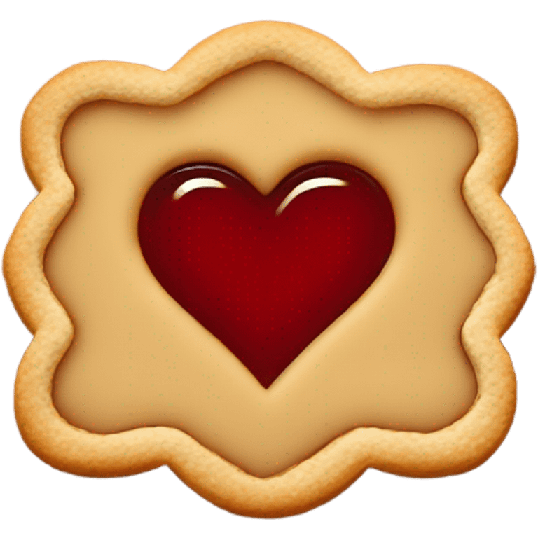 Linzer cookie with heart in the middle  emoji