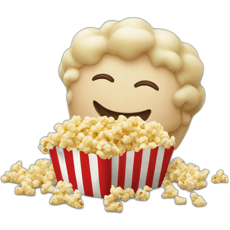 Eating popcorn emoji