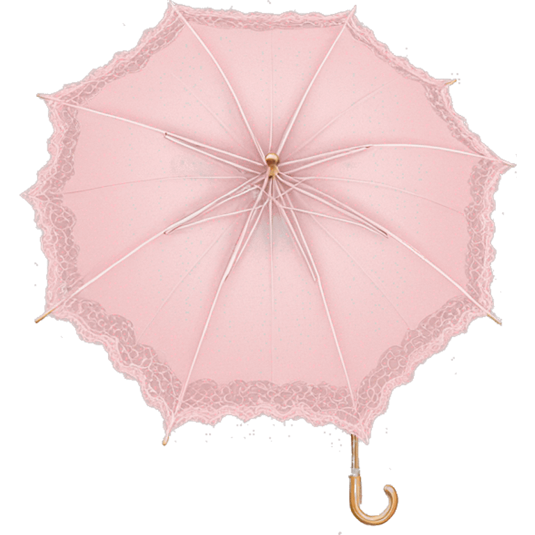 pastel pink lace umbrella emoji