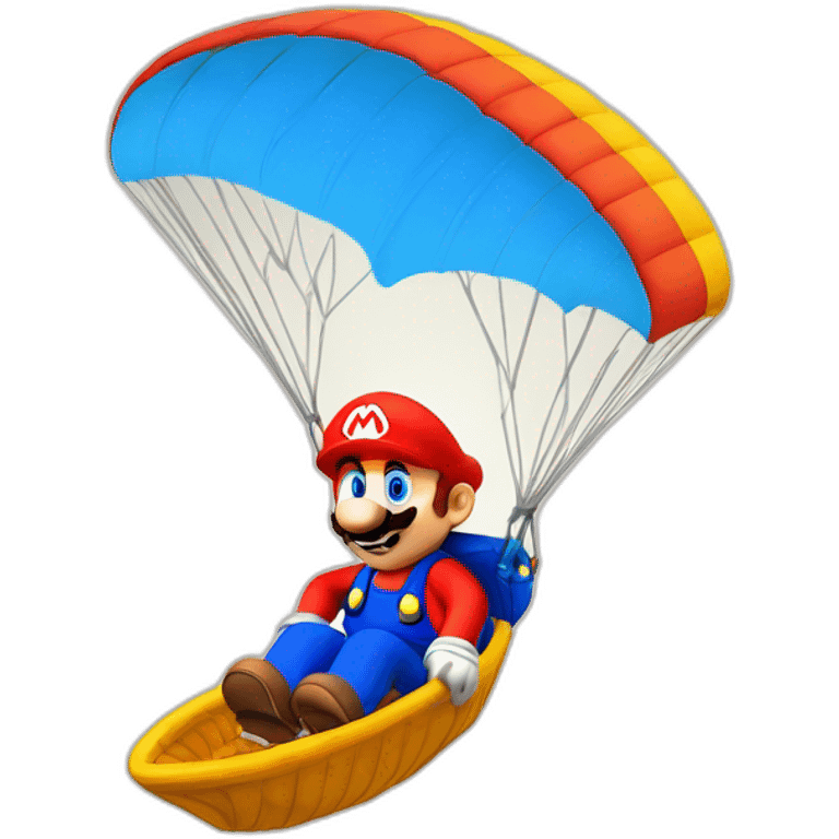 Mario en parapente emoji