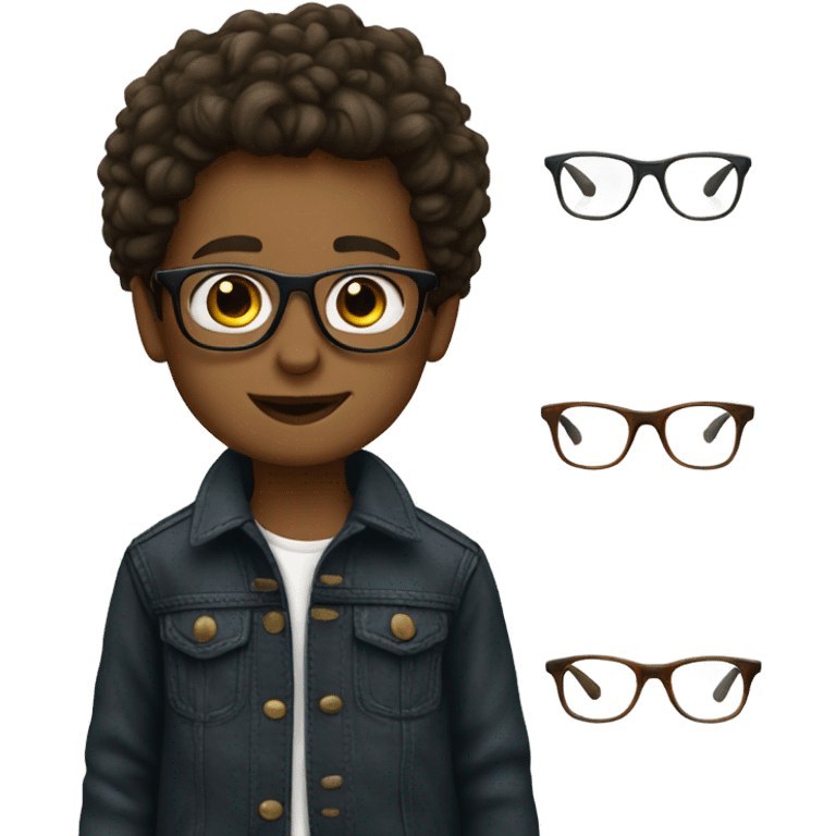 stylish boy with glasses emoji