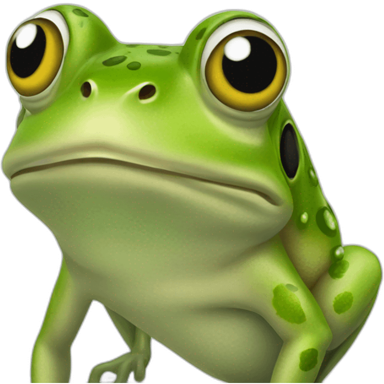 Frog with a bock  emoji