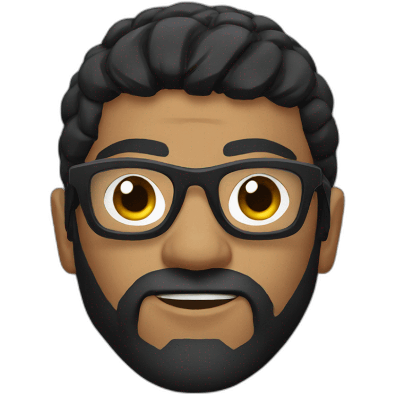 Sri lankan MMA fighter with glases black hair emoji