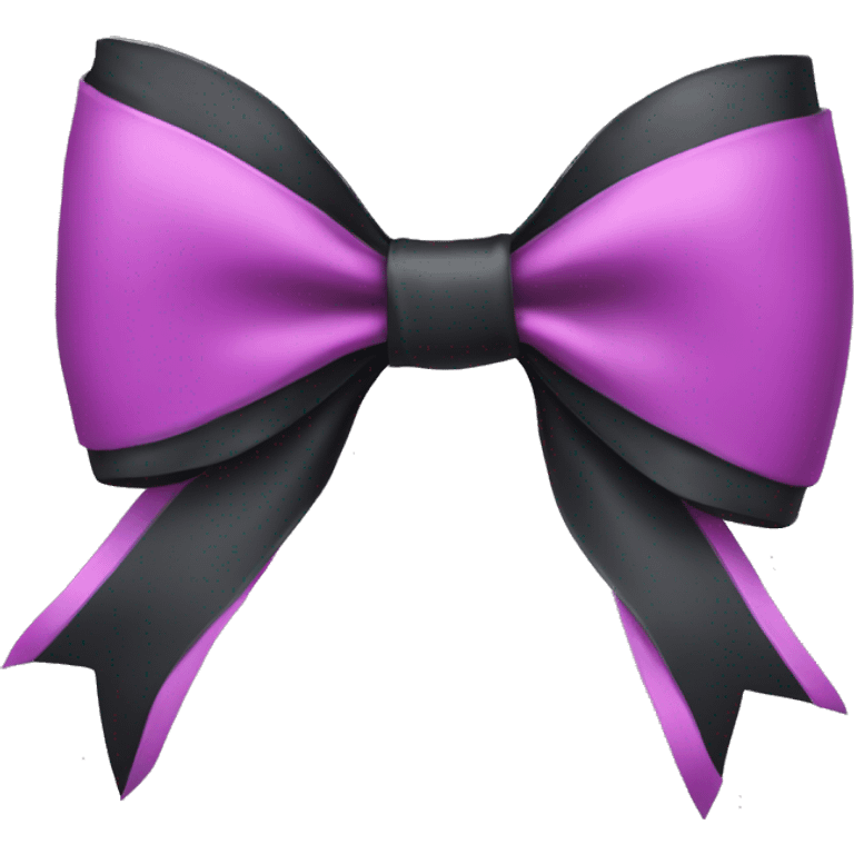 Black coquette bow emoji