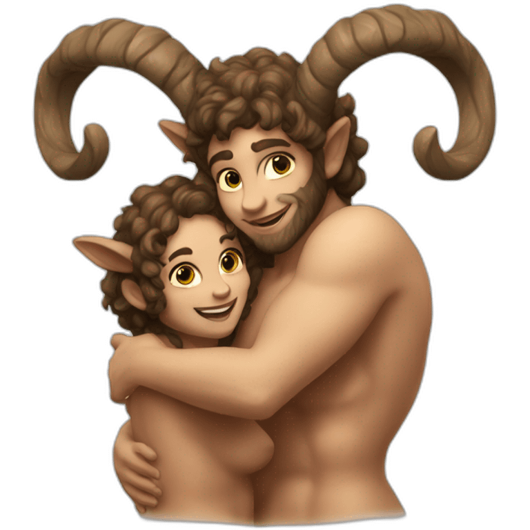 satyr-hugging-nymph emoji