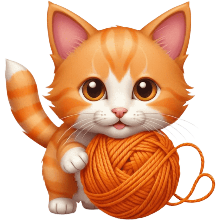 A playful kitten who loves chasing yarn.	 emoji