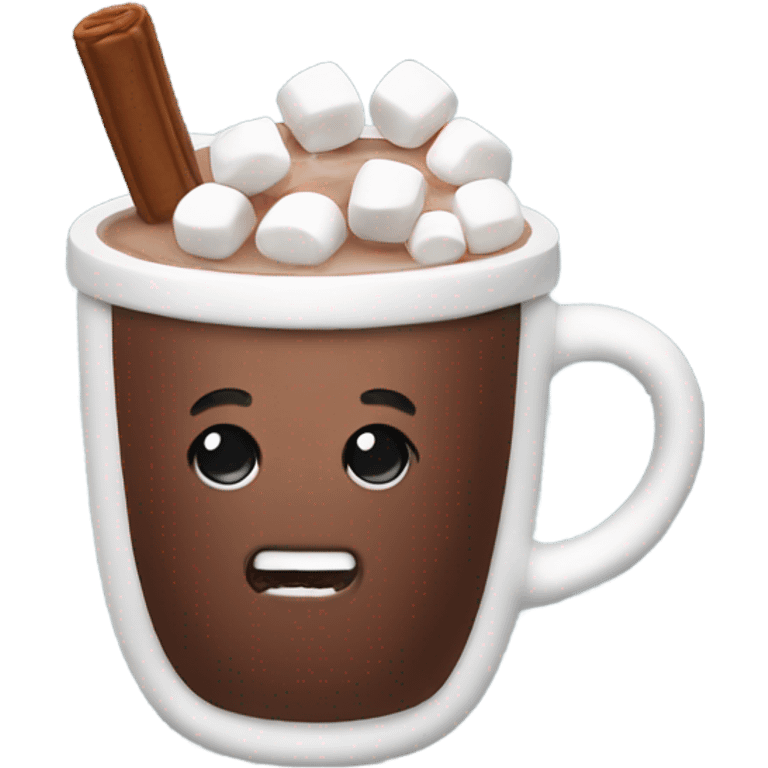 Hot chocolate with marshmallows  emoji