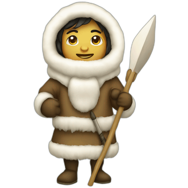 Eskimo with spear emoji